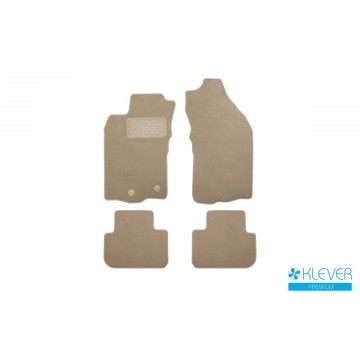 Коврики в салон Klever Premium ALFA ROMEO 147 АКПП 2000-2010, хб., 4 шт. (текстиль, бежевые)