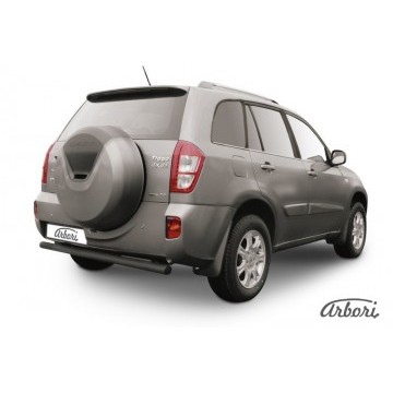 Защита заднего бампера d76 Arbori черн. для CHERY Tiggo FL 2013-2016