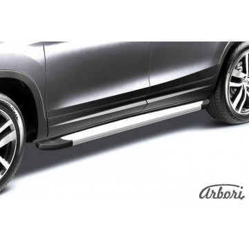 Комплект алюминиевых порогов Arbori Optima Silver 1700 для CHERY Tiggo 5 2014-нв