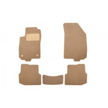 Коврики в салон Klever Premium CHEVROLET Aveo 2008-2011, сед., хб., 5 шт. (текстиль, бежевые)