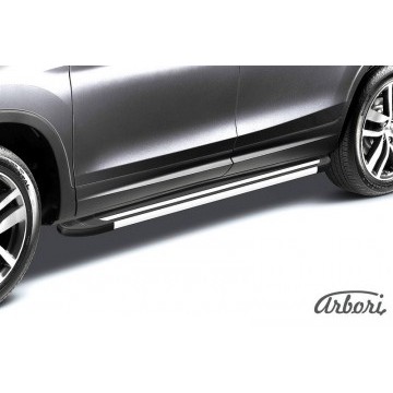 Комплект алюминиевых порогов Arbori Luxe Black 1700 для CHEVROLET Captiva 2013-2016