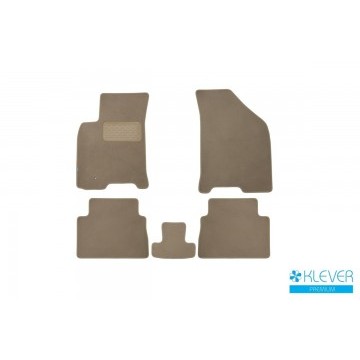 Коврики в салон Klever Premium CHEVROLET Lacetti, 2004-2012, сед., хб., ун., 5 шт. (текстиль, бежевые)