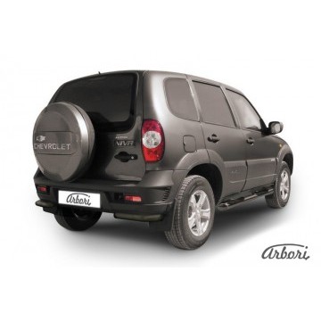 Уголки d57 Arbori черн. для Chevrolet NIVA 2010-нв