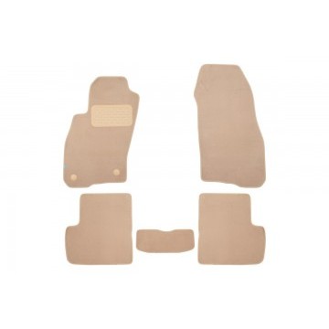 Коврики в салон Klever Premium FIAT Grande Punto 5D 2005-2011, хб., 5 шт. (текстиль, бежевые)