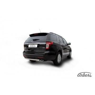 Защита заднего бампера d57 Arbori нерж. сталь для Ford EXPLORER 2012-2015