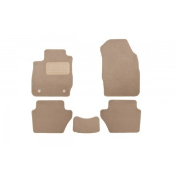 Коврики в салон Klever Premium FORD Fiesta 3D 2008-2012, хб., 5 шт. (текстиль, бежевые)