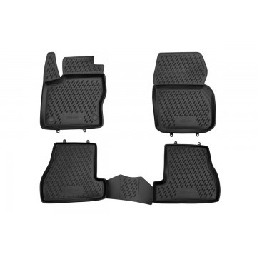 Коврики в салон FORD Focus 3, 04/2011-2015 4 шт. (ПУ, повышенная износостойкость)