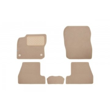 Коврики в салон Klever Premium FORD Focus 3 2011-2015, хб., 5 шт. (текстиль, бежевые)