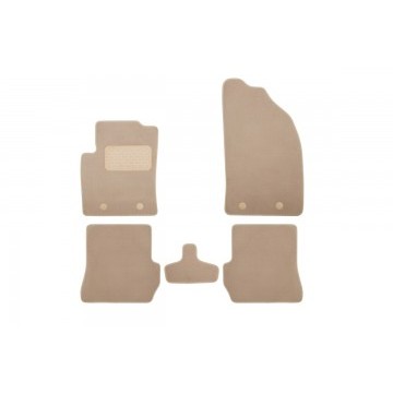 Коврики в салон Klever Premium FORD Fusion АКПП 2002-2012, хб., 5 шт. (текстиль, бежевые)