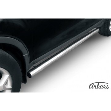 Защита порогов d76 труба  Arbori нерж. сталь для Ford KUGA 2008-2012