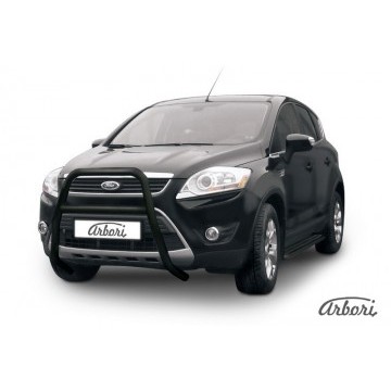 Кенгурятник d57 высокий  с одной перемычкой Arbori черн. для Ford KUGA 2008-2012