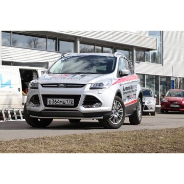 Защита переднего бампера труба d42 Premium низкая,Ford Kuga 2013-, FKUG.48.1721