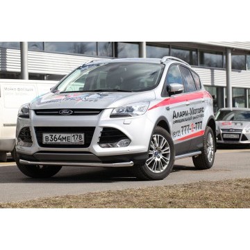 Защита переднего бампера труба d60 Premium низкая,Ford Kuga 2013-, FKUG.48.1723