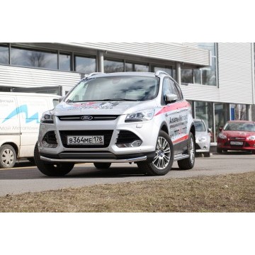 Защита переднего бампера труба d60 Premium высокая,Ford Kuga 2013-, FKUG.48.1724