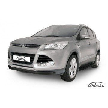 Защита переднего бампера d76 Arbori черн. для Ford KUGA 2013-2016
