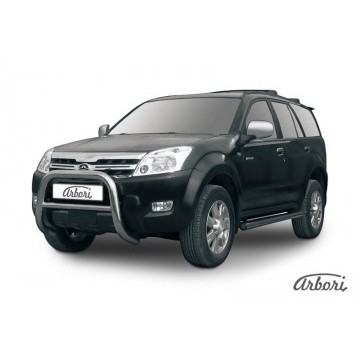 Кенгурятник низкий d76  Arbori нерж. сталь для Great Wall Hover 2008-2010