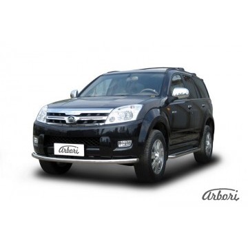 Защита переднего бампера d57 Arbori нерж. сталь для Great Wall Hover 2008-2010
