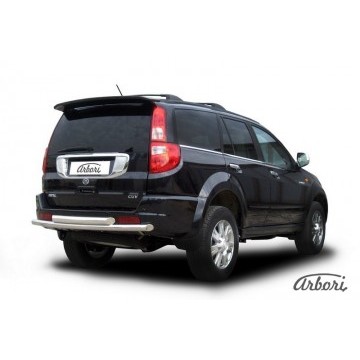 Защита заднего бампера d57+d57 двойная  Arbori нерж. сталь для Great Wall Hover 2008-2010