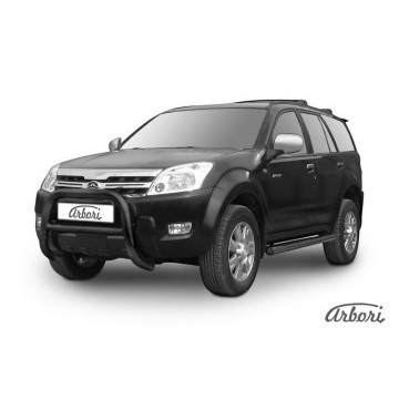 Кенгурятник низкий d76  Arbori черн. для Great Wall Hover 2008-2010