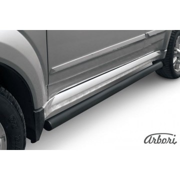 Защита порогов d76 труба Arbori черн. для GREAT WALL Hover H3 2010-2014