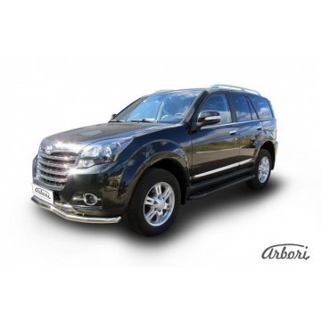 Комплект алюминиевых порогов Arbori Optima Black 1700 для GREAT WALL Hover H3 2014-2016