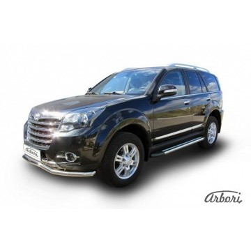 Комплект алюминиевых порогов Arbori Luxe Black 1700 для GREAT WALL Hover H3 2014-2016