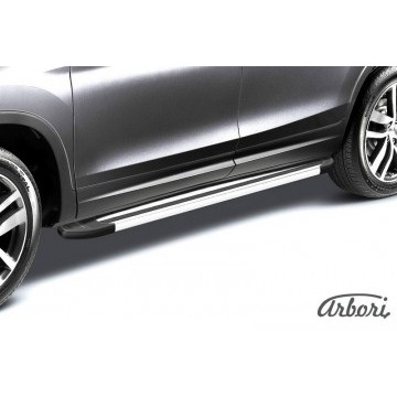 Комплект алюминиевых порогов Arbori Luxe Silver 1700 для GREAT WALL Hover H3 2014-2016