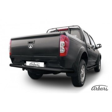 Защита заднего бампера d76 с проступями  Arbori черн. для Great Wall WINGLE 2012-2015