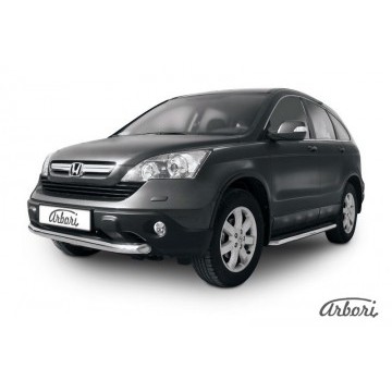 Защита переднего бампера d76 Arbori нерж. сталь для Honda CR-V 2009-2012