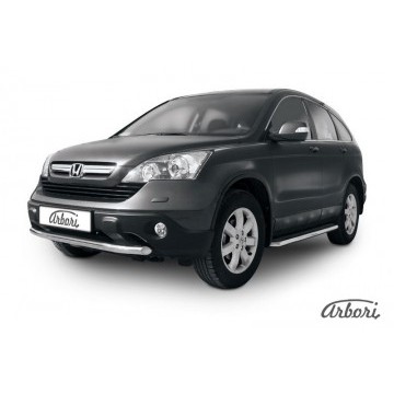 Защита переднего бампера d57 Arbori нерж. сталь для Honda CR-V 2009-2012