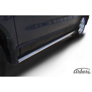 Защита порогов d76 труба  Arbori нерж. сталь для Honda CR-V 2009-2012