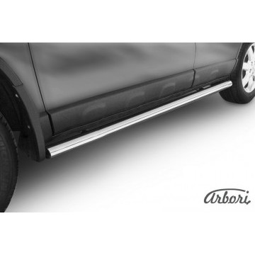 Защита порогов d57 труба  Arbori нерж. сталь для Honda CR-V 2009-2012