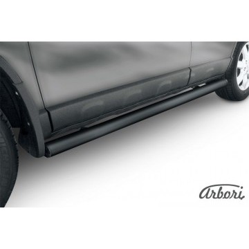 Защита порогов d76 труба  Arbori черн. для Honda CR-V 2009-2012