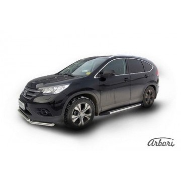 Комплект алюминиевых порогов Arbori Luxe Black 1700 для HONDA CR-V 2012-2017