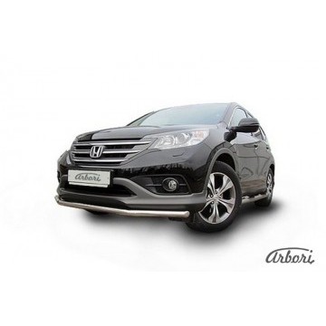 Защита переднего бампера d57 Arbori нерж. сталь для Honda CR-V 2L 2012-2017