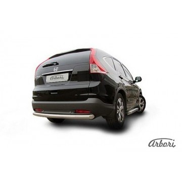 Защита заднего бампера d76 радиусная  Arbori нерж. сталь для Honda CR-V 2L 2012-2017