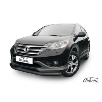 Защита переднего бампера d76 Arbori черн. для Honda CR-V 2L 2012-2017