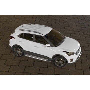 Комплект алюминиевых порогов Arbori Optima Silver 1700 для HYUNDAI Creta 2016-нв