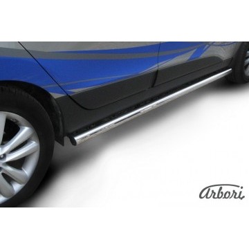 Защита порогов d57 труба Arbori нерж. сталь для HYUNDAI ix35 2010-2015