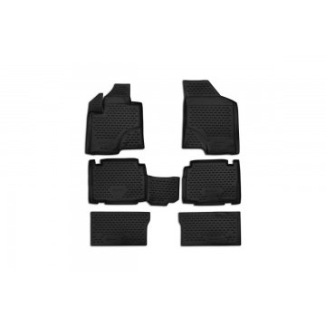 Коврики в салон HYUNDAI ix 55 2007->, 6 шт. (полиуретан, серые)