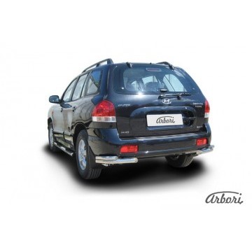 Уголки d57+d42 двойные Arbori нерж. сталь для Hyundai SANTA-FE Classic (Таганрог) 2000-2012