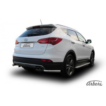 Уголки d57 Arbori нерж. сталь для Hyundai SANTA-FE 2012-2018