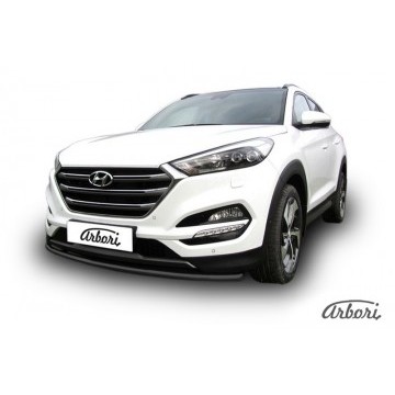 Защита переднего бампера d42 Arbori черн. для HYUNDAI Tucson 2015-2018