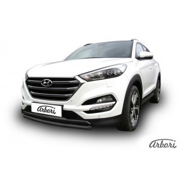 Защита переднего бампера d57 Arbori черн. для HYUNDAI Tucson 2015-2018