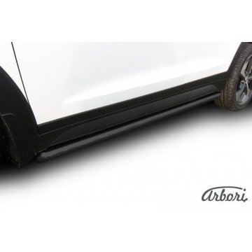 Защита порогов d57 труба Arbori черн. для HYUNDAI Tucson 2015-2018