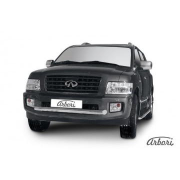 Защита переднего бампера d76 Arbori нерж. сталь для Infiniti QX-56 2004-2010