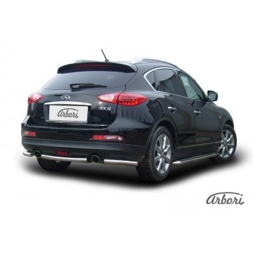 Защита заднего бампера d57 Arbori нерж. сталь для Infiniti EX-35 2008-2013