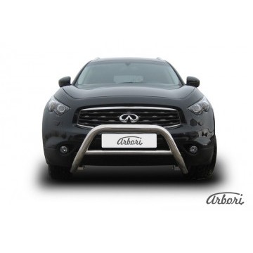 Кенгурятник d76 низкий   Arbori нерж. сталь для Infiniti FX-35; FX50 2008-2013