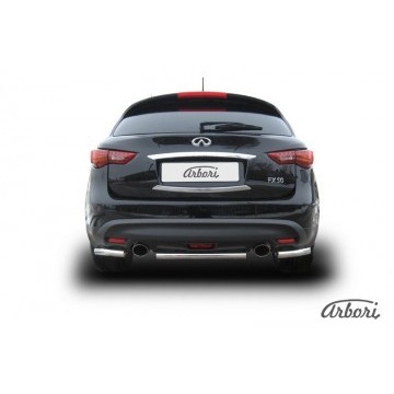 Защита заднего бампера d57 Arbori нерж. сталь для Infiniti FX-35; FX50 2008-2013