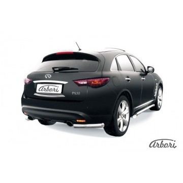 Уголки d57 Arbori нерж. сталь для Infiniti FX-35; FX50 2008-2013